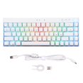 thumbnail image 1 of Teclado mecánico 68 teclas, tres modos, retroiluminación RGB, batería de 1800mAh, N Key Rollover, teclado mecánico blanco para jugar, interruptor rojo, 1 of 8