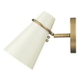 thumbnail image 3 of Golden Lighting Reeva 1-light Wall Sconce in Modern Brass and Glossy Ecru shade, 3 of 4