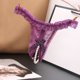thumbnail image 2 of Ropa interior femenina de encaje con entrepierna abierta y cintura baja - Tanga Pearl Massage - Talla única, 2 of 3