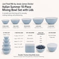 thumbnail image 3 of Just Feed Me by Jessie James Decker 10-Piece Melamine Mixing Bowl Set with Lids, Blue Speckle Design, 3 of 27