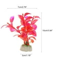 thumbnail image 2 of Unique Bargains 2 Pcs Aquarium Plants Decorations Artificial Aquatic Plant Rose Red 3.94", 2 of 6