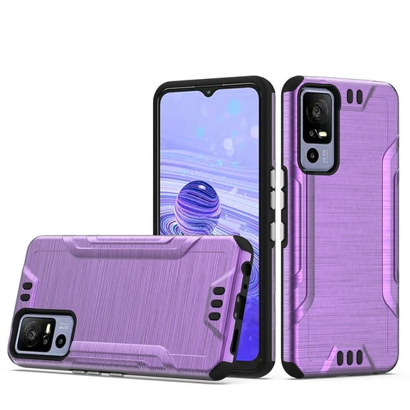 For TCL 40 NXTPaper Lining Hybrid Cover Phone Case - Purple