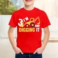 thumbnail image 2 of BOOMNY Unisex Boys Girls Tshirts Short Sleeve T Shirts for Boys Cartoon Excavator Graphic Breathable Loose Fit Cozy Childrens Athletic Tees, 2 of 4