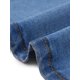 thumbnail image 5 of Falda de mezclilla INSPIRE CHIC para mujer, midi de cintura alta con abertura frontal, lavada, con bolsillos, color azul S, 5 of 6