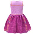 thumbnail image 3 of Girls Rapunzel Sleeveless Dress Cosplay Casual Party Costume 2-8T, 3 of 6