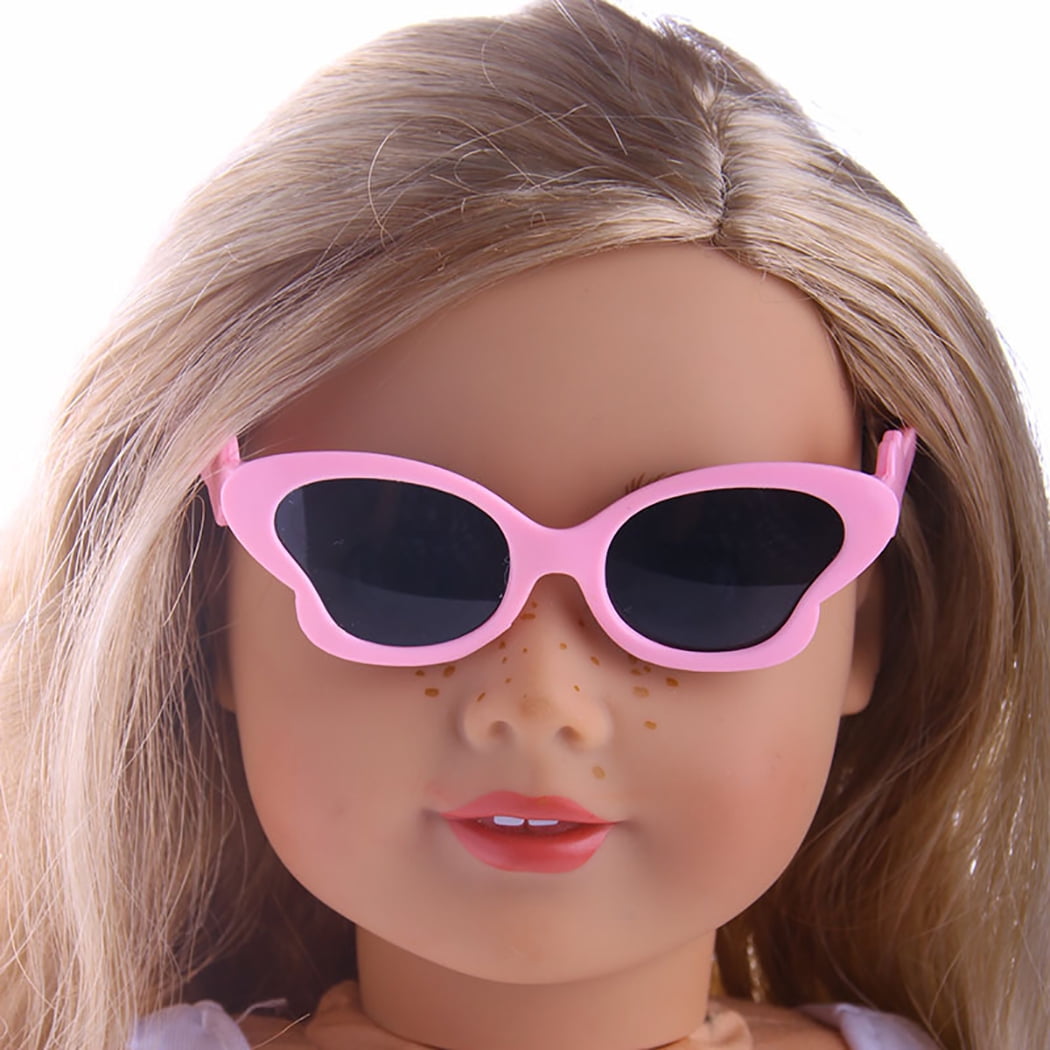 Nobrand 5pcs Doll Glasses Cute Butterfly 18in Girl Doll Accessories Doll Eyeglasses Multicolor