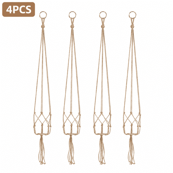 Plant Hangers Indoor Hanging Planter Basket Flower Pot Holder for Home Outdoor Decor 4PCS