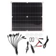 thumbnail image 1 of Cargador de batería portátil para teléfono móvil al aire libre con doble salida USB y panel solar de 20W y 18V, 1 of 14