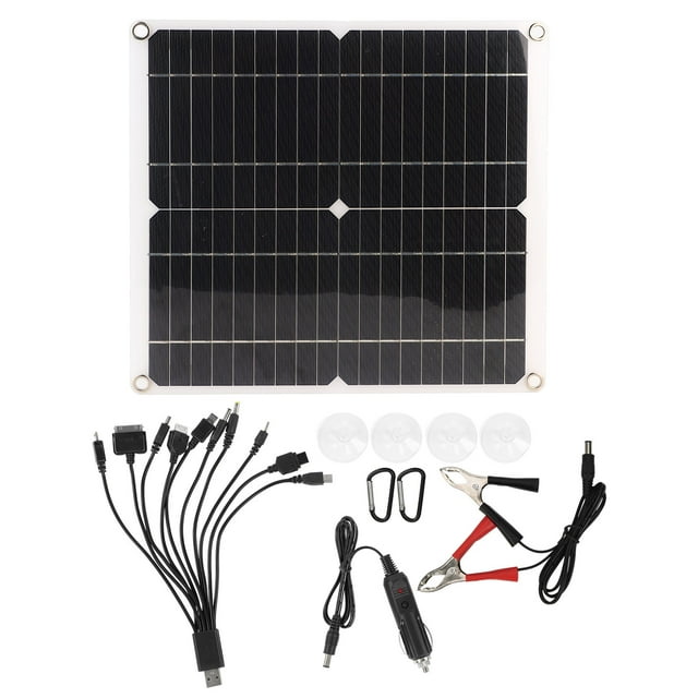 Cargador de batería portátil para teléfono móvil al aire libre con doble salida USB y panel solar de 20W y 18V