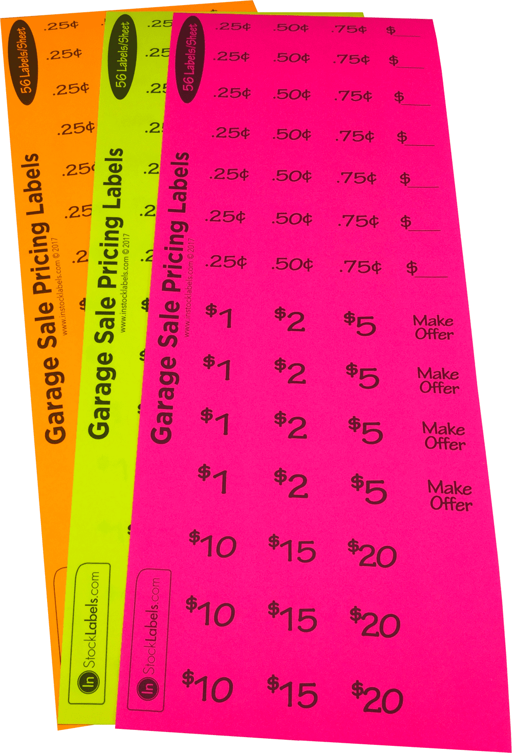 Zacool 3500 Pcs Garage Sale Stickers Flea Market Pricing Stickers Yard Sale Price Stickers Round Bright Colors Label Stickers with Price in Bright Colors,3/4” in Diameter 