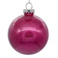 thumbnail image 1 of Vickerman N211521 6 in. Berry Red Glitter Clear Ball - 4 per Bag, 1 of 1