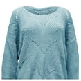 thumbnail image 5 of Fesfesfes Women Sweaters Knitwear Pure Color Mohair Pullover Hollow Sweater, 5 of 7