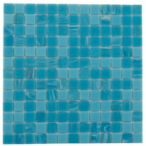 Mingles 12 in. x 12 in. Glossy Arctic Blue Glass Mosaic Wall and Floor Tile (20 sq. ft./case) (20-pack)