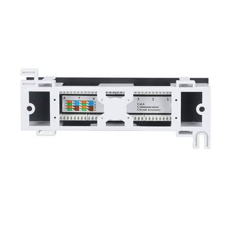 Ccdes Patch Panel 8 Ports CAT6 Cable Rackmount 568A/B RJ45 Accessory ...