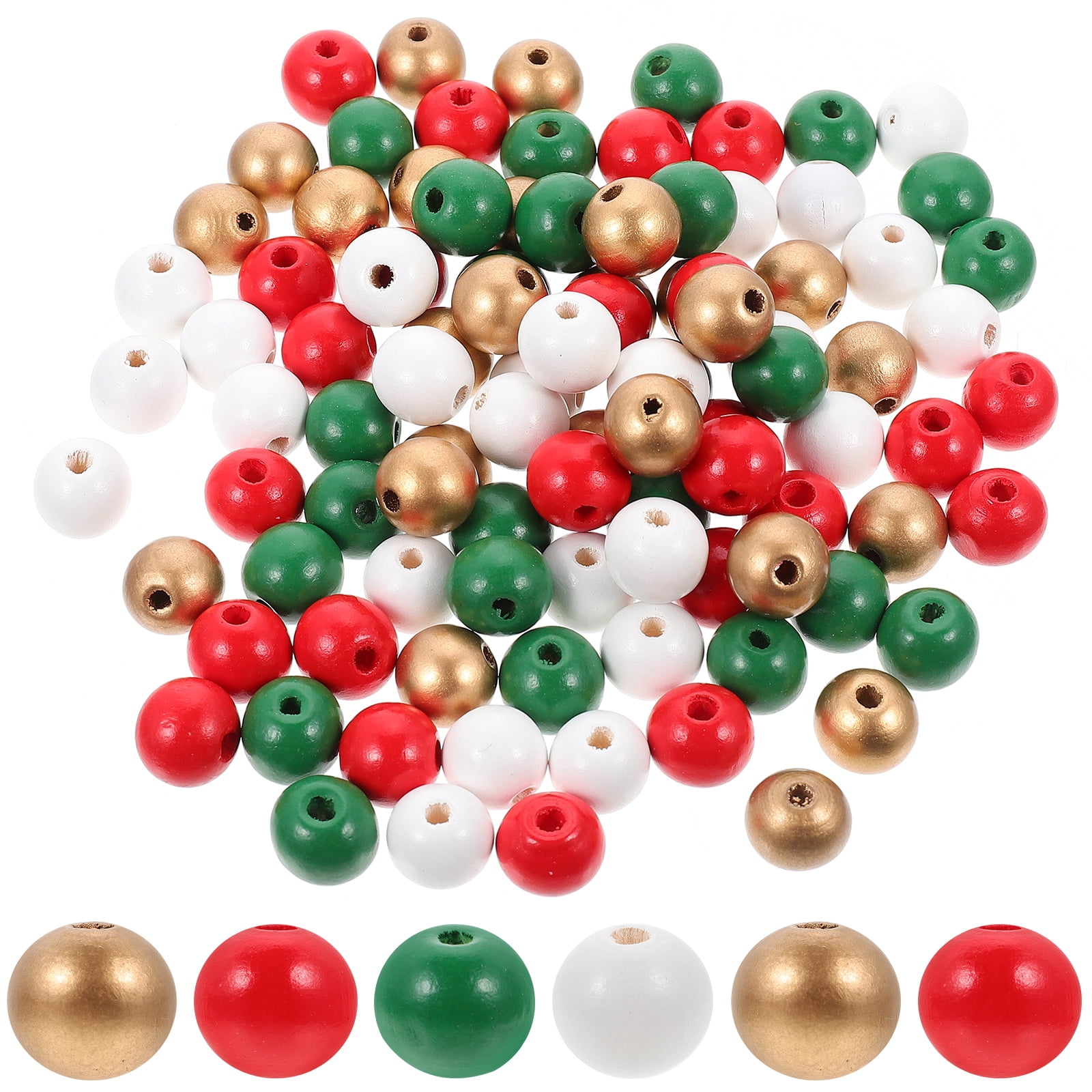 Mutmorningal 500 Pcs Wooden Loose Beads for Dreamcatcher and Bracelets Crafting Supplies