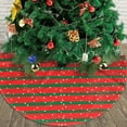 thumbnail image 3 of Red and Green Tree Skirt - Winter White Polka Dots Xmas Tree Bed Skirt 36 Inch Tree Mat for Winter Holiday New Year Party, 3 of 6