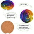 thumbnail image 2 of GZHJMY Multicolor Roses Car Coaster for Cup Holders, 2 Pack Absorbent Ceramic Car Universal Vehicle Non-Slip Car Cup Holder Coaster Cup Coasters, 2 of 6