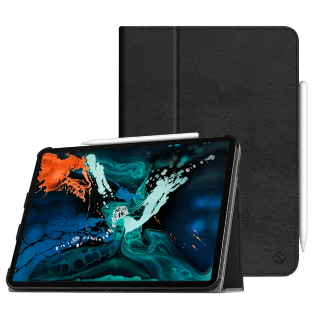 Fintie iPad Pro 12.9inch 3rd Gen 2018 Case Cover with Secure Pencil Holder, Black