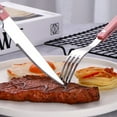 thumbnail image 4 of Xiao Hua Pince à Rivet Poignée Cuisine Acier Inoxydable Couverts Couverts Couteau à Steak Couverts Occidentaux - Beige, 4 Pcs, 4 of 4