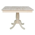 thumbnail image 4 of 36" x 36" Natural Solid Wood Square Top Pedestal Table - 29.1" Height, 4 of 7