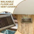 thumbnail image 5 of 2x12 Inch Floor Vent Covers, Floor Registers Metal Walkable Air Vent Covers Easy Adjustable Air Supply Lever, Black 6 Pcs, 5 of 7