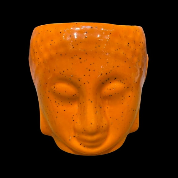 Qtial Decorative 5" Ceramic Planters Pot, for Indoors and Outdoors,1 Piece (Orange)