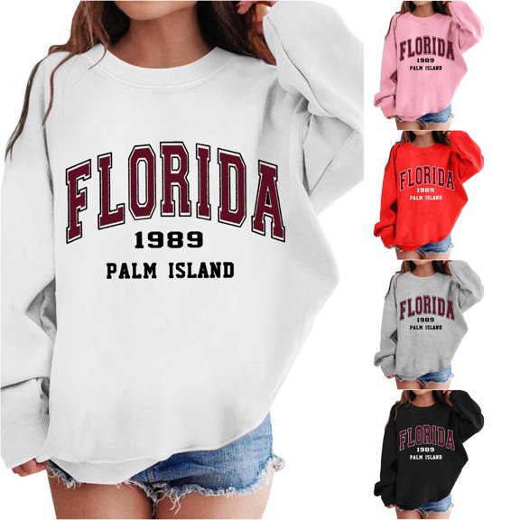 Zylarhe Kids Sweatshirts Girl Graphic Prints Sweatshirt Crewneck Long Sleeve Cute Drop Shoulder Pullover Tops with Cute Graphic Design White 3-4 Years