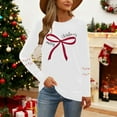thumbnail image 3 of Womens Long Sleeve Merry Christmas T-Shirts Casual Merry and Graphic Tee Christmas Tree Tops, 3 of 7