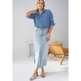 thumbnail image 3 of Ellos Women's Oversized Button-Front Denim Shirt, 3 of 5