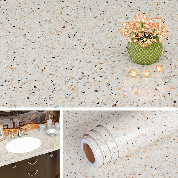 Livelynine Granite Contact Paper Peel and Stick for Countertops Desk