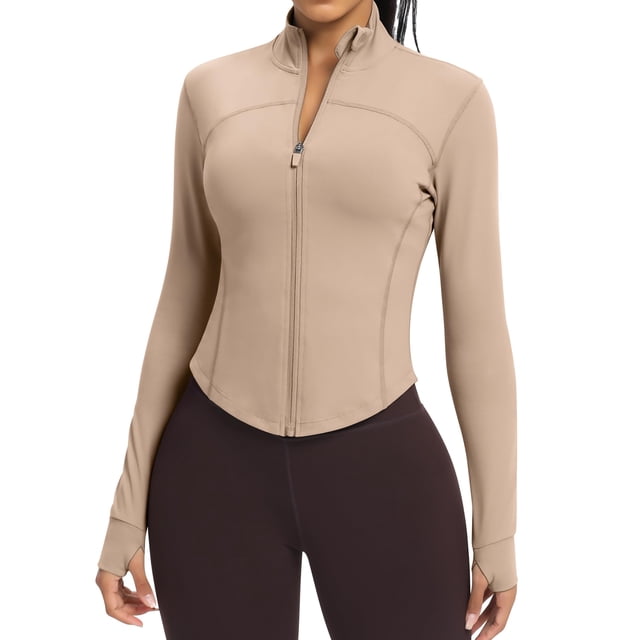 Chaqueta Colorskin para mujer, ligera y con cremallera, para correr, yoga