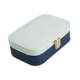thumbnail image 5 of Mornei Jewelry Box with Mirror Case Holder Showcase Storage Case Jewelry White Blue, 5 of 9