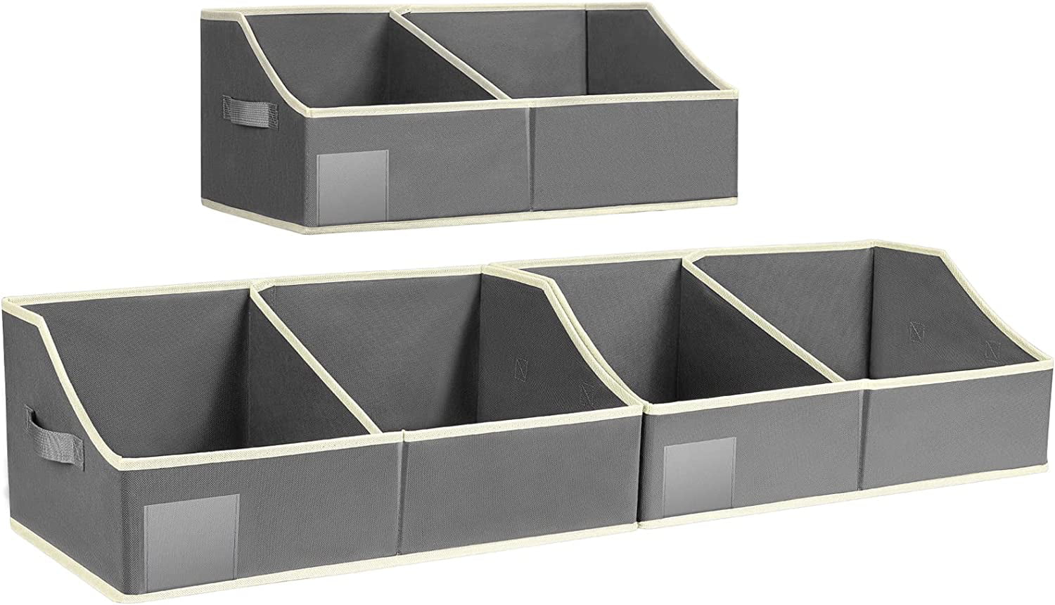 Trapezoid Large Storage Box Foldable Fabric Baskets for Organizing Clothes Toys Towel Book DVD 3 Packs Closet Storage Bins Dark Grey, 20 x 11.2 x 8.3 inches Baby Toiletry 