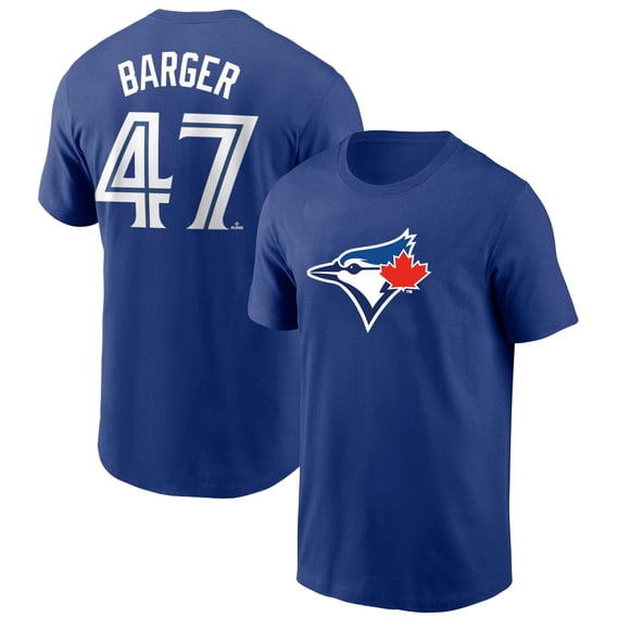 Men's Toronto Blue Jays Addison Barger Royal Home Name & Number T-Shirt
