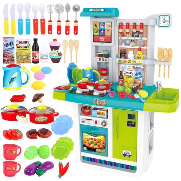 New Kitchen Cook Little Chef Kitchen Set Activity Toy Multicolour Case Gift Set 