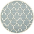 thumbnail image 2 of SAFAVIEH Chatham Gavin Geometric Wool Area Rug, Blue/Ivory, 4' x 4' Round, 2 of 8