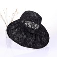 thumbnail image 2 of Sombrero de encaje para mujer, accesorio de playa para el sol, protección UV, ala ancha, suave, fino, para vacaciones, 2 of 3