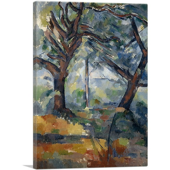 ARTCANVAS The Big Trees 1904 Canvas Art Print by Paul Cezanne - Size: 26" x 18" (0.75" Deep)