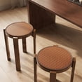 thumbnail image 4 of Cojín redondo de ratán para silla de verano | Cojín transpirable y antideslizante | Material de madera ligero y duradero | Comodidad refrescante para sillas de comedor, oficina y patio | Fácil de, 4 of 6