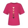 thumbnail image 5 of Vetsdori Womens Valentine T-Shirts Summer Holiday Blouses Short Sleeve Cute Plus Size,Pullover Graphic Tops for Ladies Crew Neck, 5 of 7