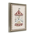 thumbnail image 4 of Stupell Industries Vintage Swan Carousel Animals Painting Brown Floater Framed Canvas Art Print Wall Art, 17 x 21, 4 of 10