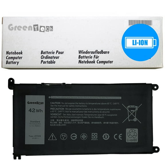 GREENTECH JPFMR BATTERY FOR DELL CHROMEBOOK 3100 3400 5488 5493 5593 42WH 65N6H 07GDY 16DPH 11.4V 42WHR