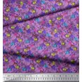 thumbnail image 2 of Soimoi Poly Georgette Fabric Leaves & Bell Floral Print Fabric by Yard 52 Inch Wide, 2 of 3