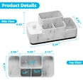 thumbnail image 4 of Subekyu Bathroom Counter Organizer, Toothbrush Holder for Bathroom, Resin Bathroom Organizer Countertop Storage for Cotton Ball, 4 of 6