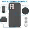 thumbnail image 5 of Designed for Motorola G 2023 Heavy Duty Case, Triple Layer Protection Shockproof Dropproof Dustproof Anti-Scratch Phone Case Cover for Motorola G 2023,Black, 5 of 6