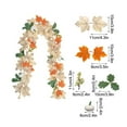 thumbnail image 2 of Eoozwa Fall Maple Leaf Garland 68.9" Fall Artificial Garlands White Pumpkins Vines Decorations for Home Outdoor Thanksgiving Fireplace, 2 of 6