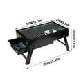 thumbnail image 3 of Foldable Portable Bbq Grill Black Free Size, 3 of 9