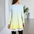 thumbnail image 4 of aohooy Cool Girl Tops Gradient Solid Long Sleeve Crewneck Tunic Lace Trim Hem Trendy Blouses Cute Fall Pullover Loose Soft Shirts Yellow,4-5Years, 4 of 6