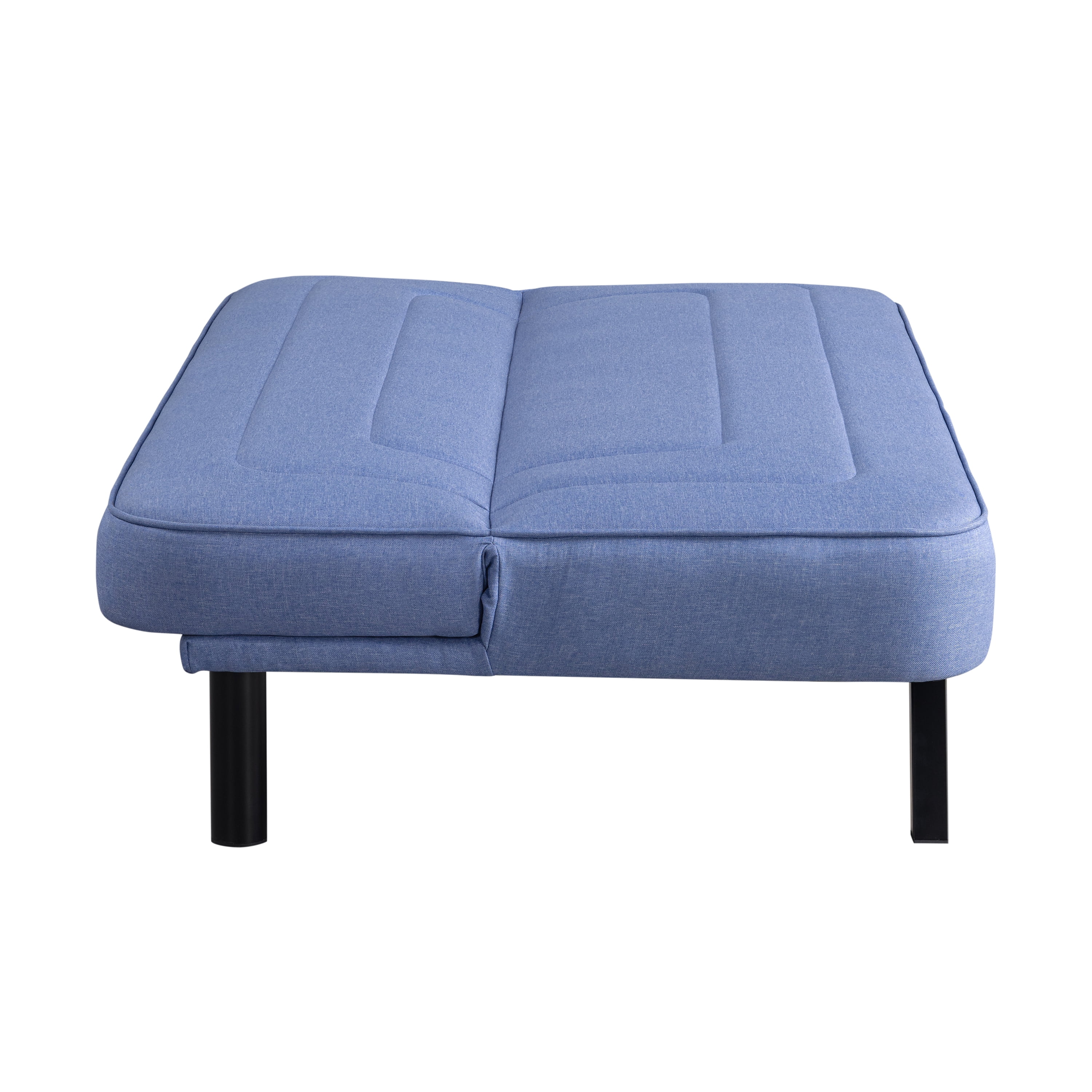 Serta Fletcher Modern Twin Futon, Blue Woven Fabric