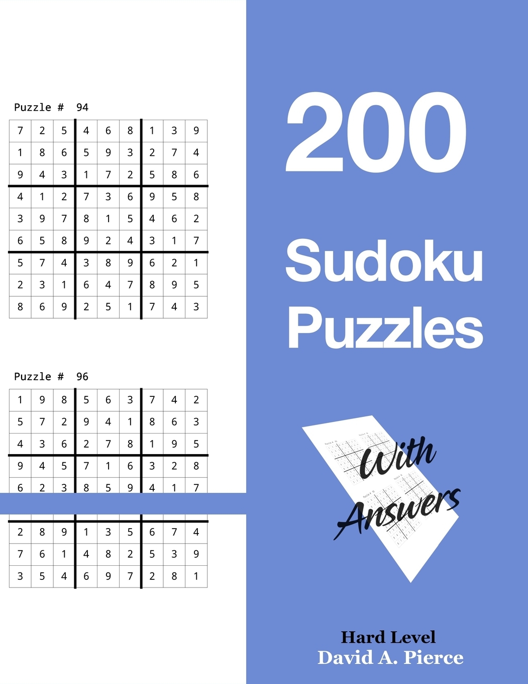 sudoku puzzles 200 hard level for adults that love sudokus walmartcom